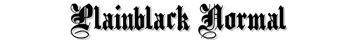 PlainBlack Normal font
